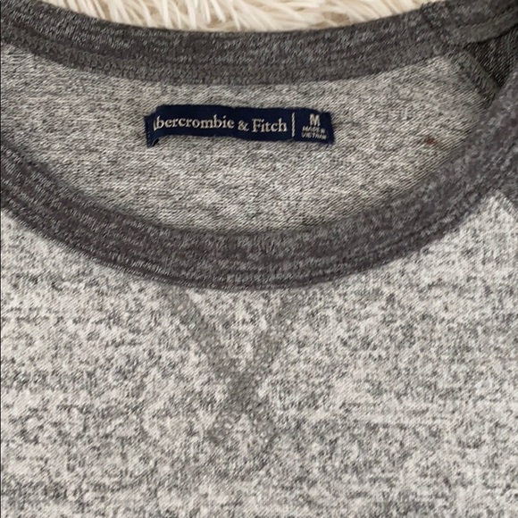 Abercrombie & Fitch Raglan Brushed LS Top 💗 Gray - Picture 10 of 11